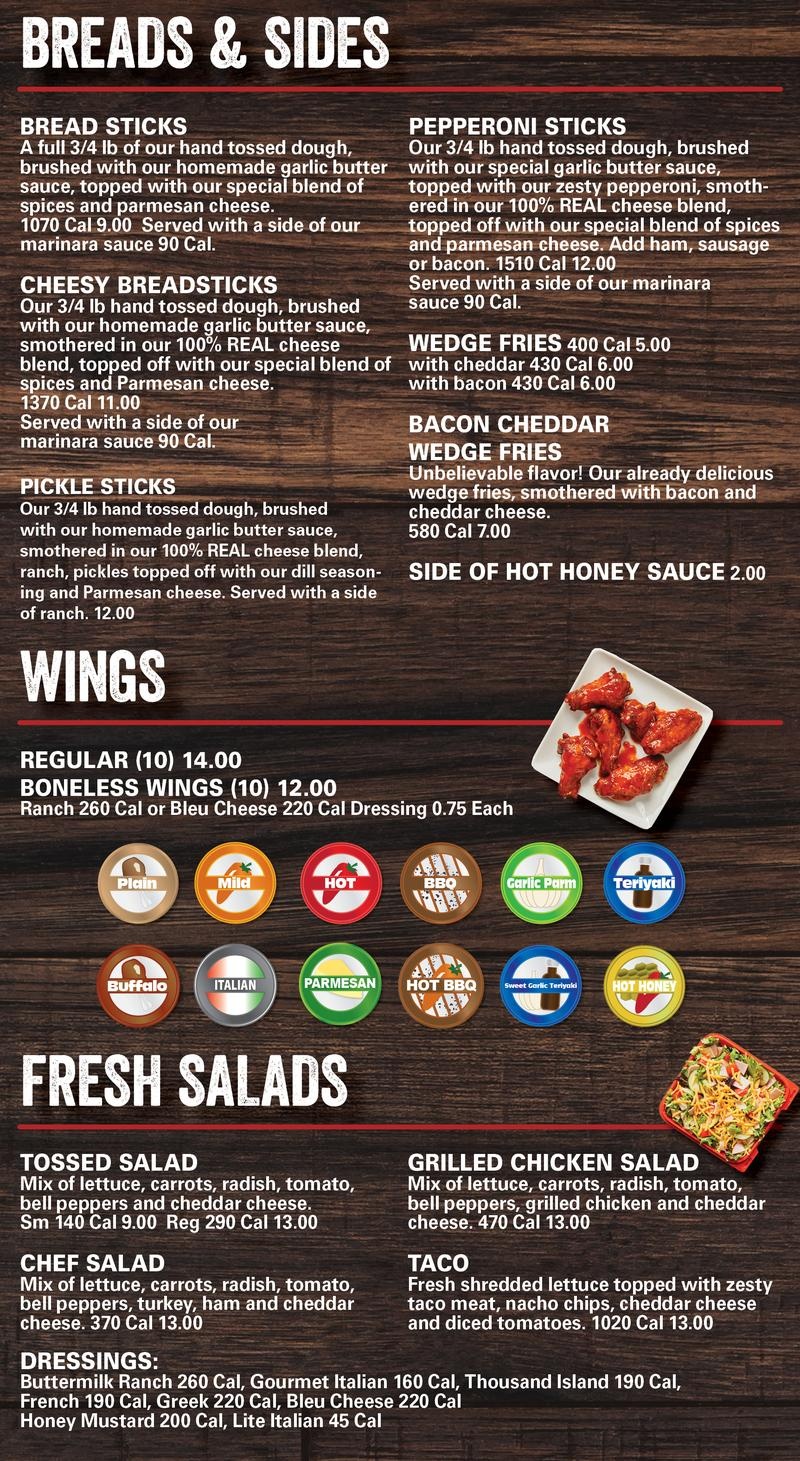 Chicken Wings Salads Menu 1 2026