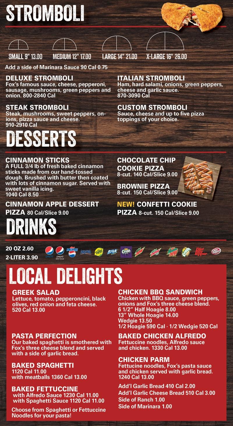 Stromboli Menu 1 2026